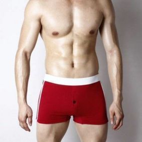 Фото  Мужские трусы-шорты с пуговицей Superbody Home Pants Red Button