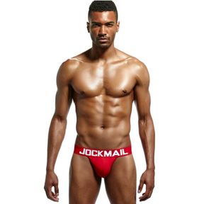 Фото Мужские трусы танга красные JOCKMAIL JM3022-8