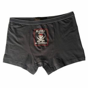 Фото Мужские трусы боксеры серые Rebel No Trespassing Boxer Grey