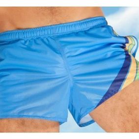Фото  Мужские шорты спортивные голубые Aussiebum Score Shorts Blue