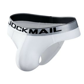 Фото Мужские трусы стринги белые JOCKMAIL JM1029-1