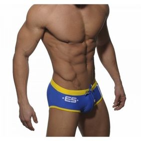 Фото Мужские плавки синие с желтой поясом ES Swim Hips Blue
