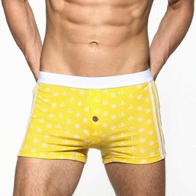 Фото Мужские трусы-шорты желтые с морским принтом Superbody Yellow Shorts