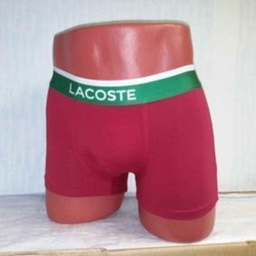 Фото Мужские трусы боксеры бордовые Lacoste Underwear 