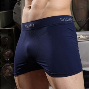 Фото Мужские трусы боксеры синие бесшовные ISSIMO BOXER 211