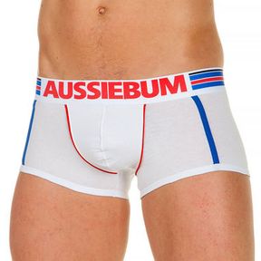 Фото Трусы мужские боксеры белые с вставкой из сетки AUSSIEBUM