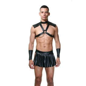 Фото Мужской эротический костюм "Гладиатор" 4 в 1 черный LaBlinque LB15371