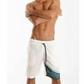 Фото Мужские шорты белые пляжные Asitoo White Pipe Beach Shorts