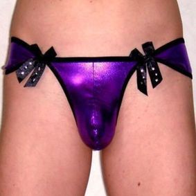 Фото Мужские трусы стринги фиолетовые String Shine Purple Bow 1025