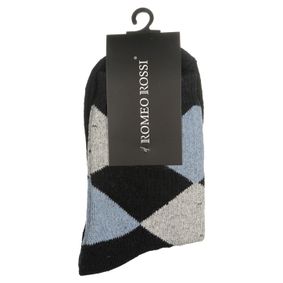 Фото Мужские носки темно-синие ROMEO ROSSI с шерстью 8046-9