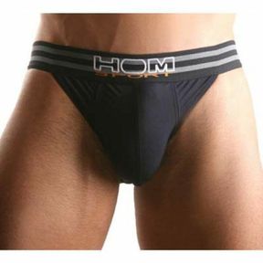 Фото Мужские трусы танга черные HOM Sports Color Therapy Tanga Brief Black