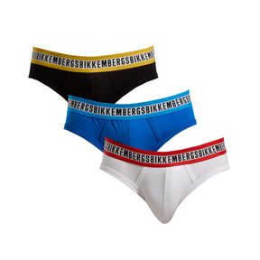 Фото Мужские трусы брифы мультиколор набор 3 в 1 Bikkembergs FASHION TAPE BKK1USP08TR