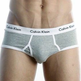 Фото Мужские трусы брифы Calvin Klein 365 Grey White Brief CK10203