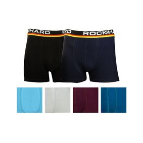 Фото Мужские трусы боксеры набор 6 в 1 (бордовый, темно-синий, черный, серый, бирюзовый, синий) Rockhard RH67063