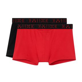 Фото Мужские трусы боксеры набор из 2-х штук (красные,черные) HOM BOXERLINES #2 Boxer Briefs HO1 2p 400405_40D045