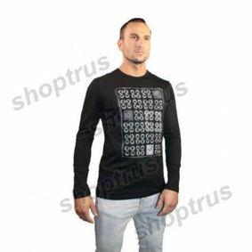 Фото Мужская футболка с длинным рукавом черная EMPORIO ARMANI FDR0100