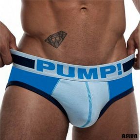 Фото Мужские трусы брифы синие Pump Blue Brief H69-91