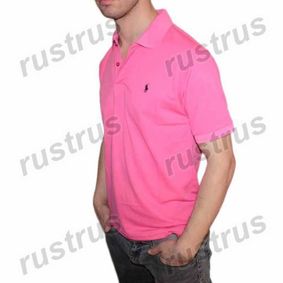 Фото Мужская футболка поло розовая POLO