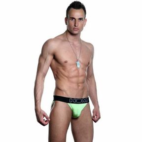 Фото Мужские трусы танга зеленые с черной резинкой HOM Night Therapy Tanga Brief Green