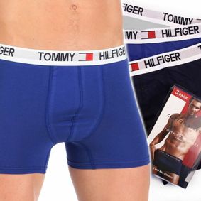 Фото Набор мужских трусов боксеров 3шт (темно-синие ,серые ,голубые) Tommy Hilfiger Classic set
