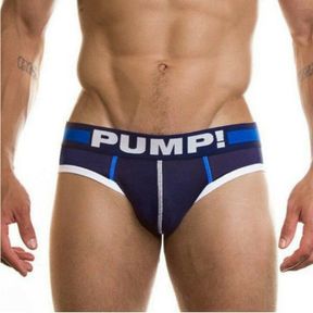 Фото Мужские трусы брифы темно-синие Pump Navy Brief H69-16