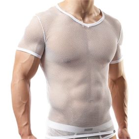 Фото Мужская футболка в сетку белая Manstore Micropo White T-Shirt
