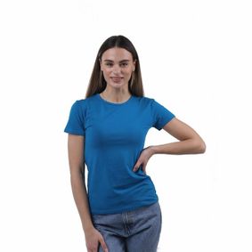 Фото Женская футболка синяя Sergio Dallini SDT651-4