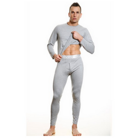 Фото Мужское термобелье неутепленное с серебристой резинкой Calvin Klein Thermal Steel Underwear Grey