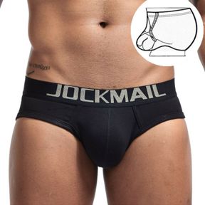 Фото Мужские трусы брифы черные JOCKMAIL JM2031-2