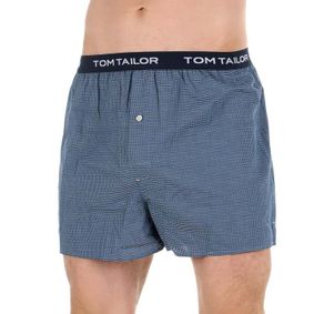 Фото Мужские трусы-шорты темно-синие в клетку Tom Tailor 70463/5100 624