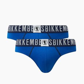 Фото Мужские трусы брифы синие набор 2 в 1 Bikkembergs FASHION PUPINO BKK1USP06BI