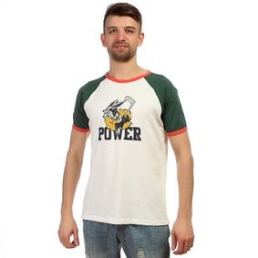 Фото Мужская футболка белая с темно-зелеными рукавами  Power D&G