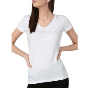 Фото Женская футболка белая V NECK Emporio Armani 164407_CC318 00010