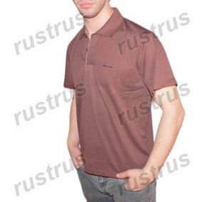 Фото Мужская футболка поло коричневая Paul Smith