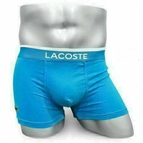 Фото Мужские трусы боксеры голубые Lacoste Underwear 