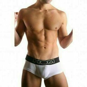 Фото Мужские трусы хипсы белые с черной резинкой HOM Night Therapy Trunk White