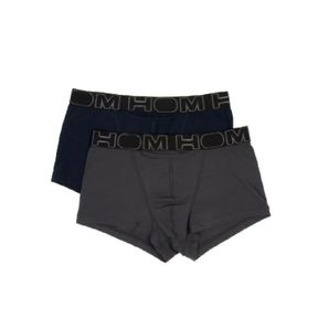 Фото Мужские трусы боксеры набор из 2-х штук (темно-синие,серые) HOM BOXERLINES #2 Boxer Briefs HO1 2p 400405_40V006