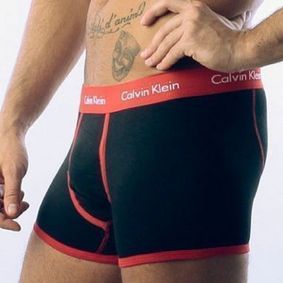 Фото  Мужские трусы боксеры Calvin Klein 365 Black Red